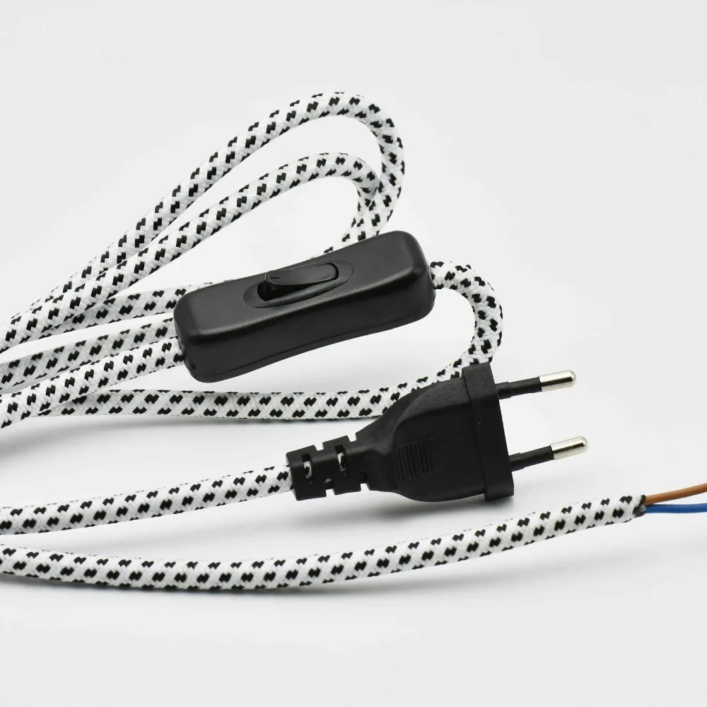 1 шт. плетеный шнур питания для лампы 8 мм2 304 м|fabric lamp cord|vde cablefabric wire cable |