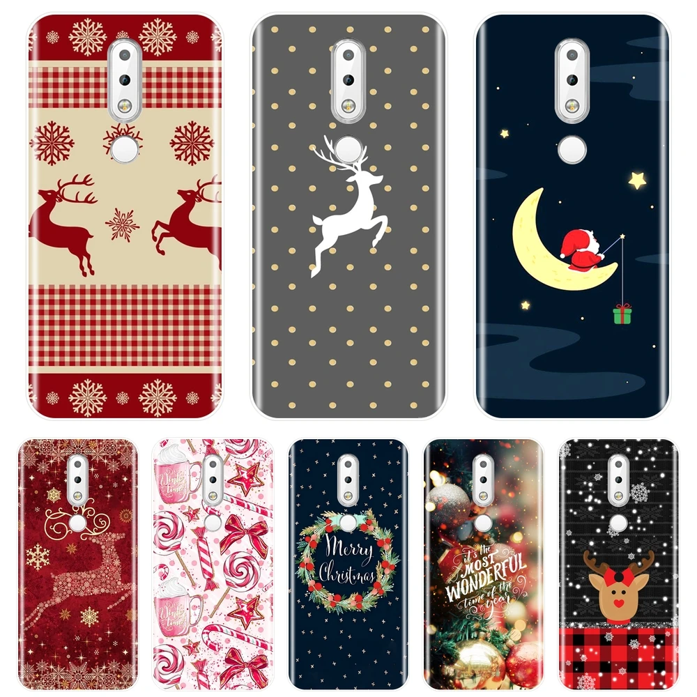 

Christmas Deer Santa Snow Back Cover For Nokia 2.1 3.1 5.1 6.1 7.1 Plus Soft Silicone Phone Case For Nokia 7.1 6.1 5.1 3.1 2.1