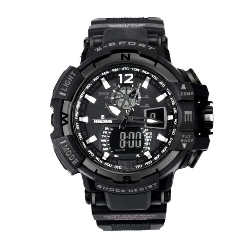 

Waterproof Fashion Luxury Men's Watch Rubber Band LED Digital Sports Diving Quartz Men's Clock Wrist Watches Orologio Uomo Q5