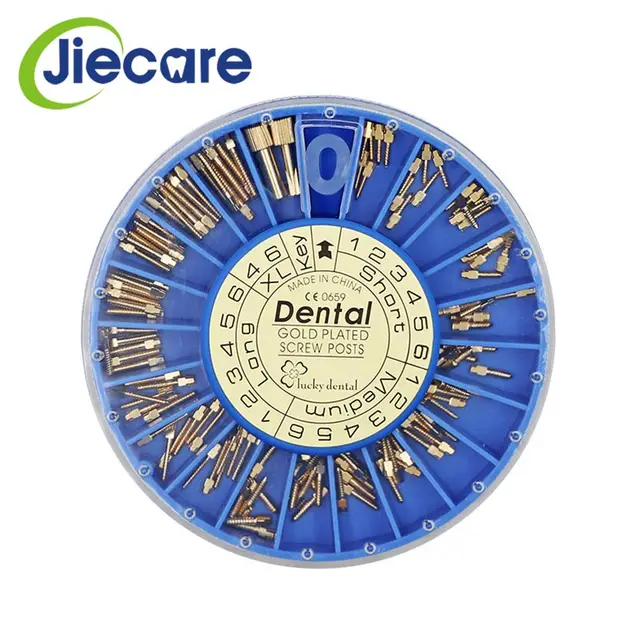Dental Supplies Dental Conical Screw Posts 120 PCS & 2 Keys Dental
