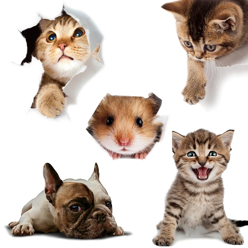 Cartoon Animal 3d Toilet Stickers on The Toilet Seat Cute Cats PVC Wall Sticker Bathroom Refrigerator Door Decor Stickers Decals Cartoon Animal 3d Toilet Stickers on The Toilet Seat Cute Cats PVC Wall Sticker Bathroom Refrigerator Door Decor Stickers Decals