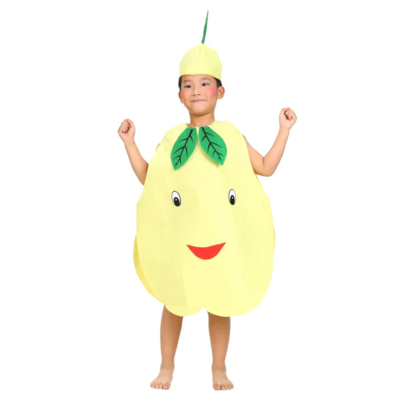 bolígrafo Asistencia Ambigüedad Disfraz de pera con dibujos de frutas y verduras para fiesta de Halloween para  niños, ropa de actuación, sombrero + ropa| | - AliExpress