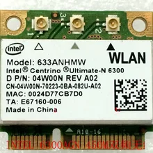 SSEA Новая беспроводная карта для Intel Ultimate-N 6300 6300AGN 633 anhmw half mini PCI-E 2,4G/5,0 ГГц 450 Мбит/с 802.11a/b/g/n