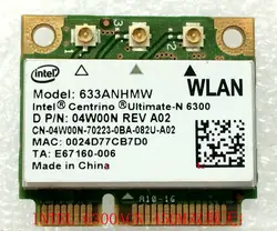 SSEA Новый Беспроводной карты для INTEL Ultimate-N 6300 6300AGN 633 622anhmw Половина mini PCI-E 2,4 г/5,0 ГГц 450 Мбит/с 802.11a/b/g/n