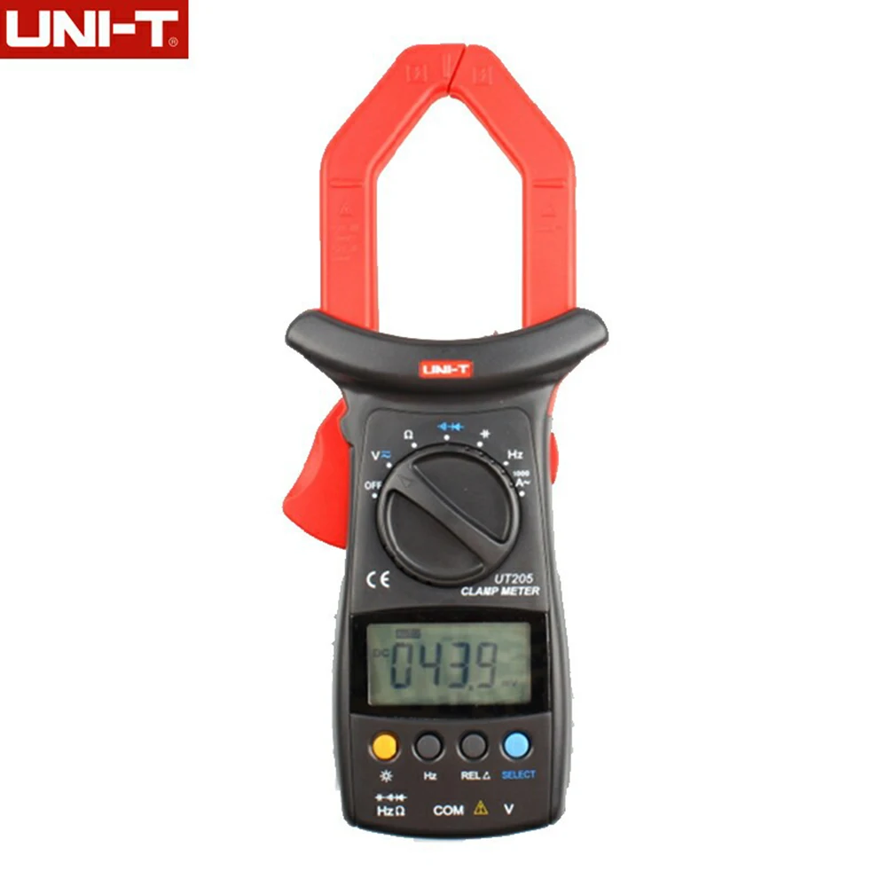 

Professional UNI-T Digital Clamp Multimeters Auto Range Capacitancy 1000A 600V Clamp Meter Unit Ammeter Voltmeter UT205