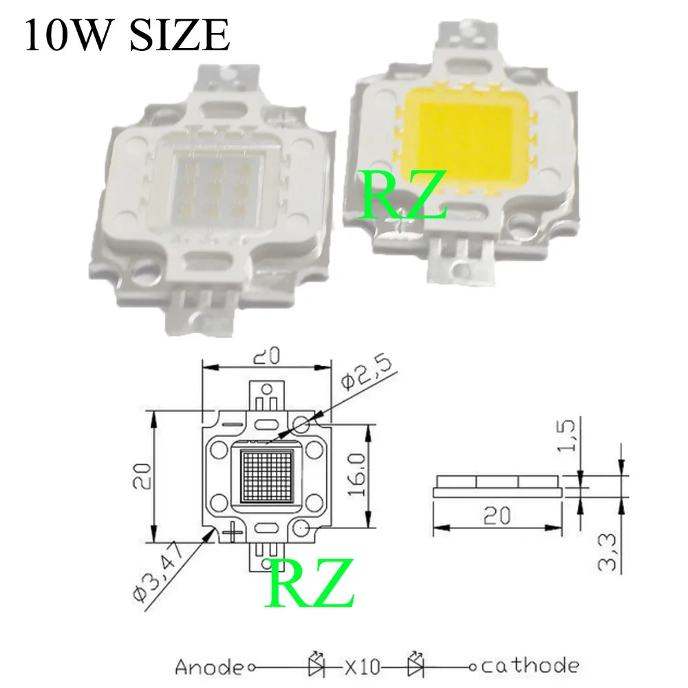 3 Вт 5W10W 20W 30W 50W 100W 45MIL УФ 365nm 380nm 395nm 400nm 410nm светодиодный ультрафиолетовый светильник