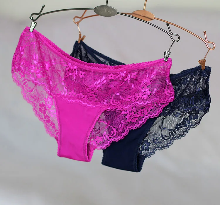 Buy 2PCS Lace Sexy Women Transparent Panties Brand