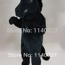 Черный ожесточенные жеребец Маскоты костюм лошади Mustang обычай Необычные костюмы аниме косплей Маскоты te нарядное платье карнавальный костюм