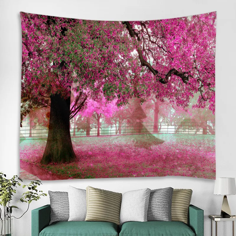 Wall Tapestry Large Red Big Tree Printed Bohemian Mandala Art Decor Cheap Hippie Wall Hanging tapestry decor