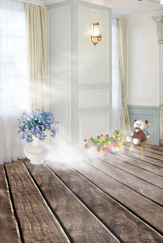 2017 Wholesale interior curtain backdrop wood floor photo studio