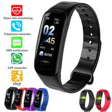 2019 New Sport Smart Bracelet Social information reminder LED Color Screen Fitness Tracker Pedometer Waterproof Smart Watch+BOX