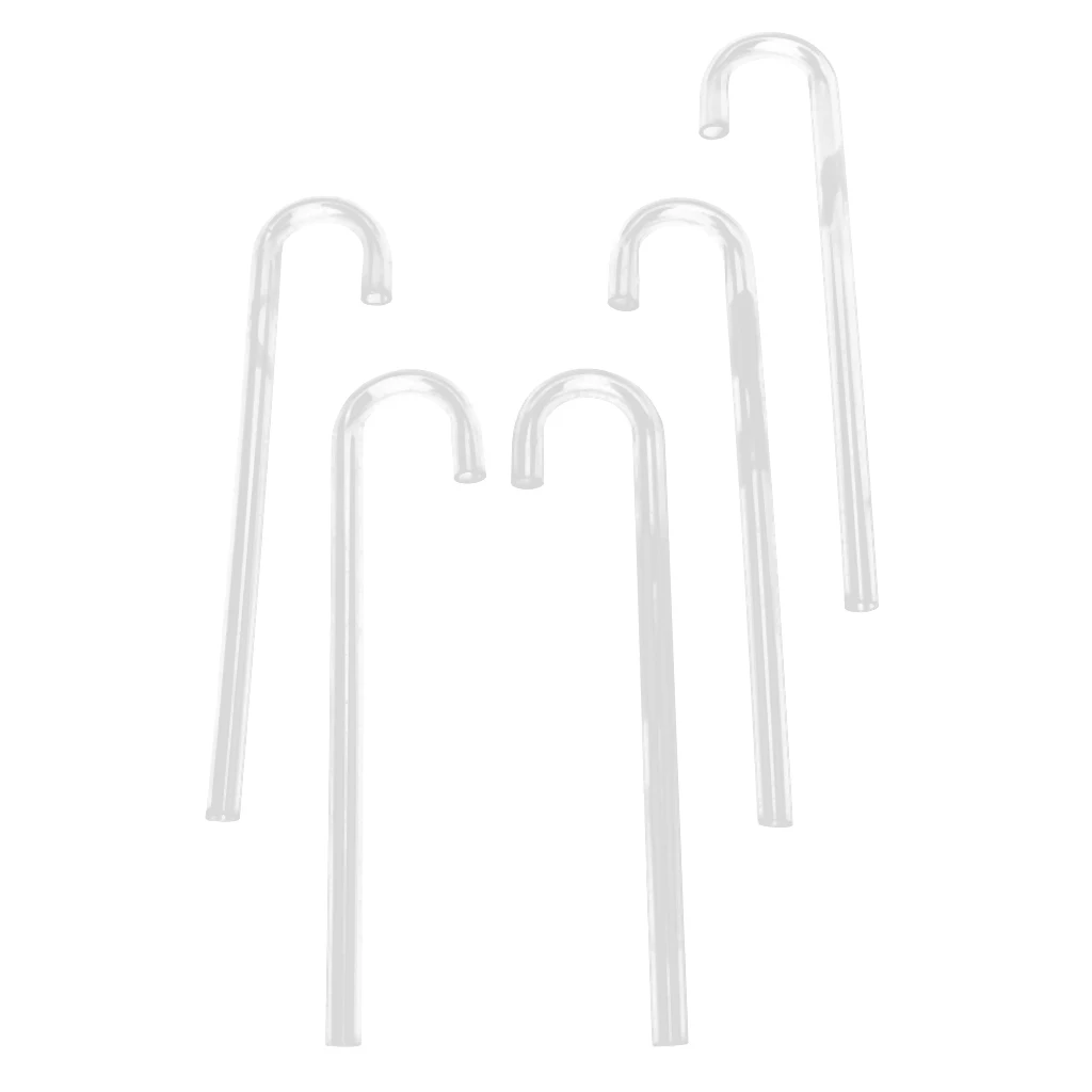 5 Pcs Transparent Acrylic Thickened Elbow Tube for Aquarium