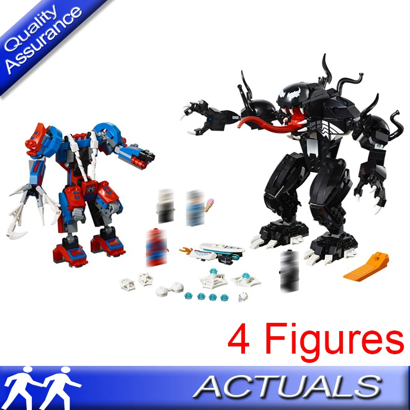

07114 Compatible with Lego Marvel Spider Man Mech Venom Mech 76115 Building Blocks Super Heros Set Toys for Children DIY