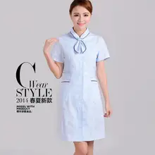 Летняя одежда для медсестер с коротким рукавом с элегантным бантом стоматологическая клиника одежда медсестры