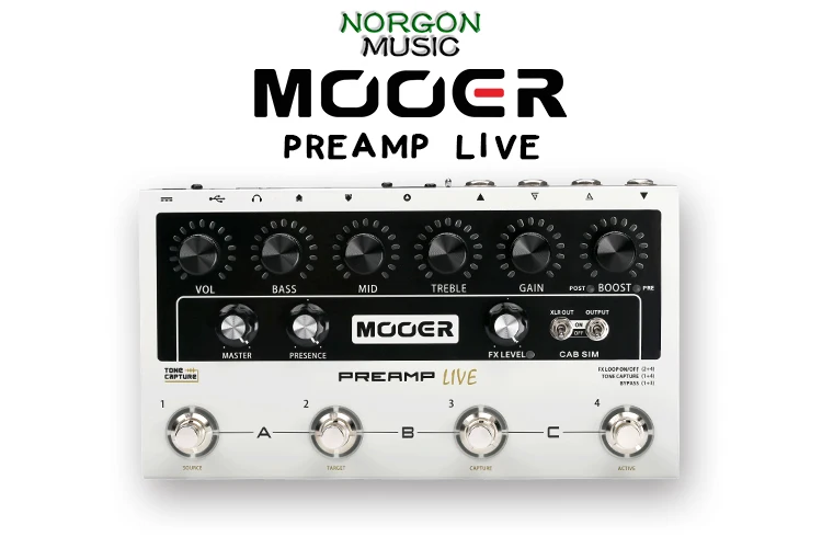 Mooer Preamp Live электрогитара мульти-педаль эффектов Boost приложение доступно Overdrive шум ворота цифровой предусилитель петля