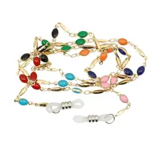 Для активного отдыха путешествия солнцезащитные очки шейный ремешок Ремешок фиксатор эмаль драгоценный камень бусины шнур на шею