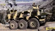Out of print product HELLER 1 35 VAB 6x6 TROOP TRANSPORTER VEHICLE PLASTIC MODEL KIT 81141