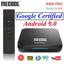 Google Certified Android 9.0 TV Box Mecool KM9 Pro KM3 ATV Amlogic S905X2 Voice Control 2.4G / 5G Wifi Streaming 4K Media Player