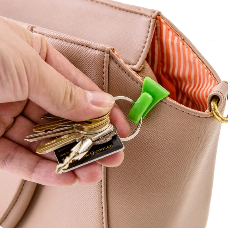 

4PCS Multi-function Colorful Mini Built-in Bag Clip Prevention Lost Key Hook Holder Storage Clips For Multiple Types Bag Inside