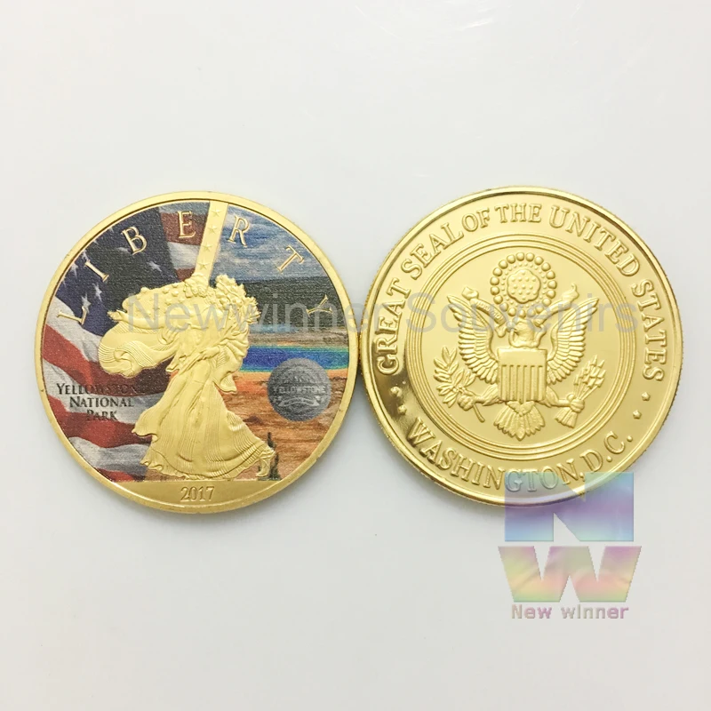 4 шт./лот сувенир amecan Liberty, подарочный набор монет, Посеребренная статуя США, коллекция монет, металлическая монета