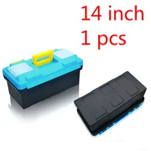1 шт. 14 дюймов пластиковый ящик для инструментов многофункциональный бытовой ящик для инструментов усиленный автомобильный ящик для хранения