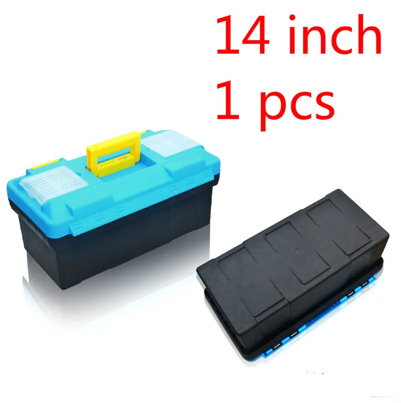 1pcs 14 Inch Plastic Tool Box Multifunctional Household Maintenance