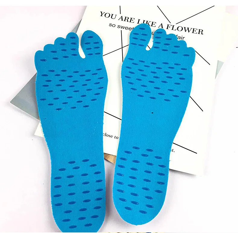 1 (16)Beach Sock Stickers Shoes Waterproof Skid Resistance Silicone Rubber Beach Grassland Invisible Sole Adhesive Aqua Shoe Pads