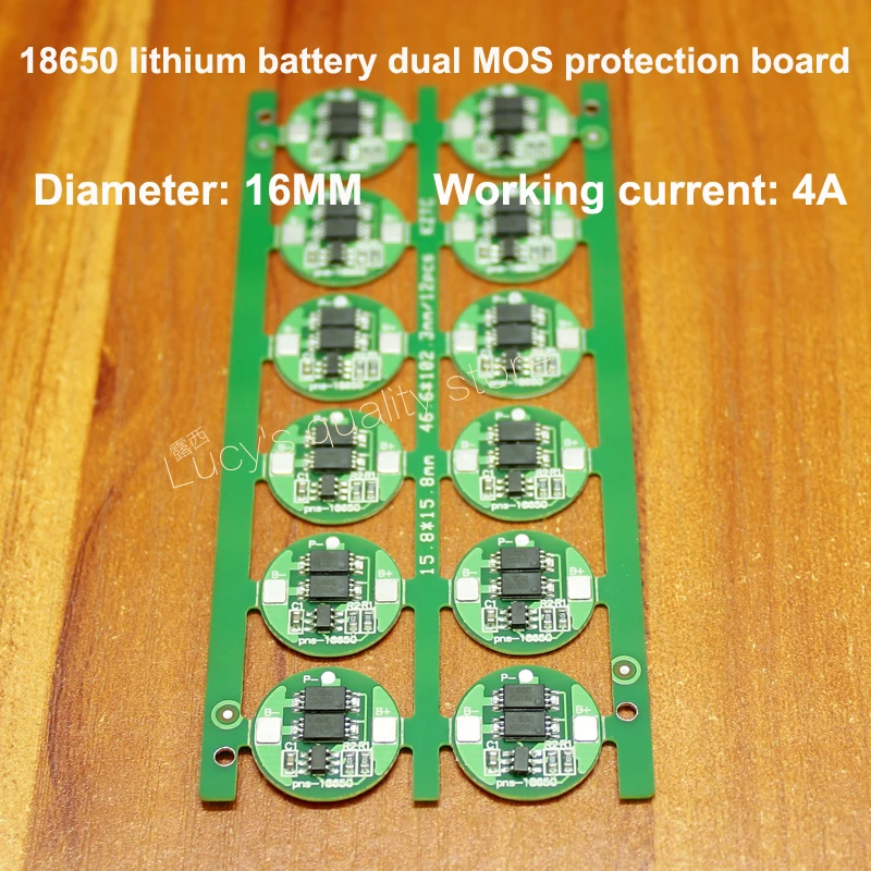 18650 lithium battery 4.2V protection board 18650 lithium charge and discharge common dual MOS protection board 4A current|battery 4.2v|board boardbattery protection board - AliExpress