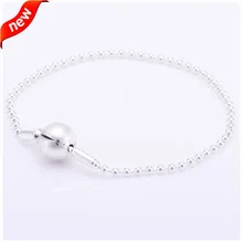 Аутентичные 925 пробы серебро серебряный браслет с бусинами соответствует сущности коллекция Шарм бисер DIY Модные украшения Для женщин Подарки