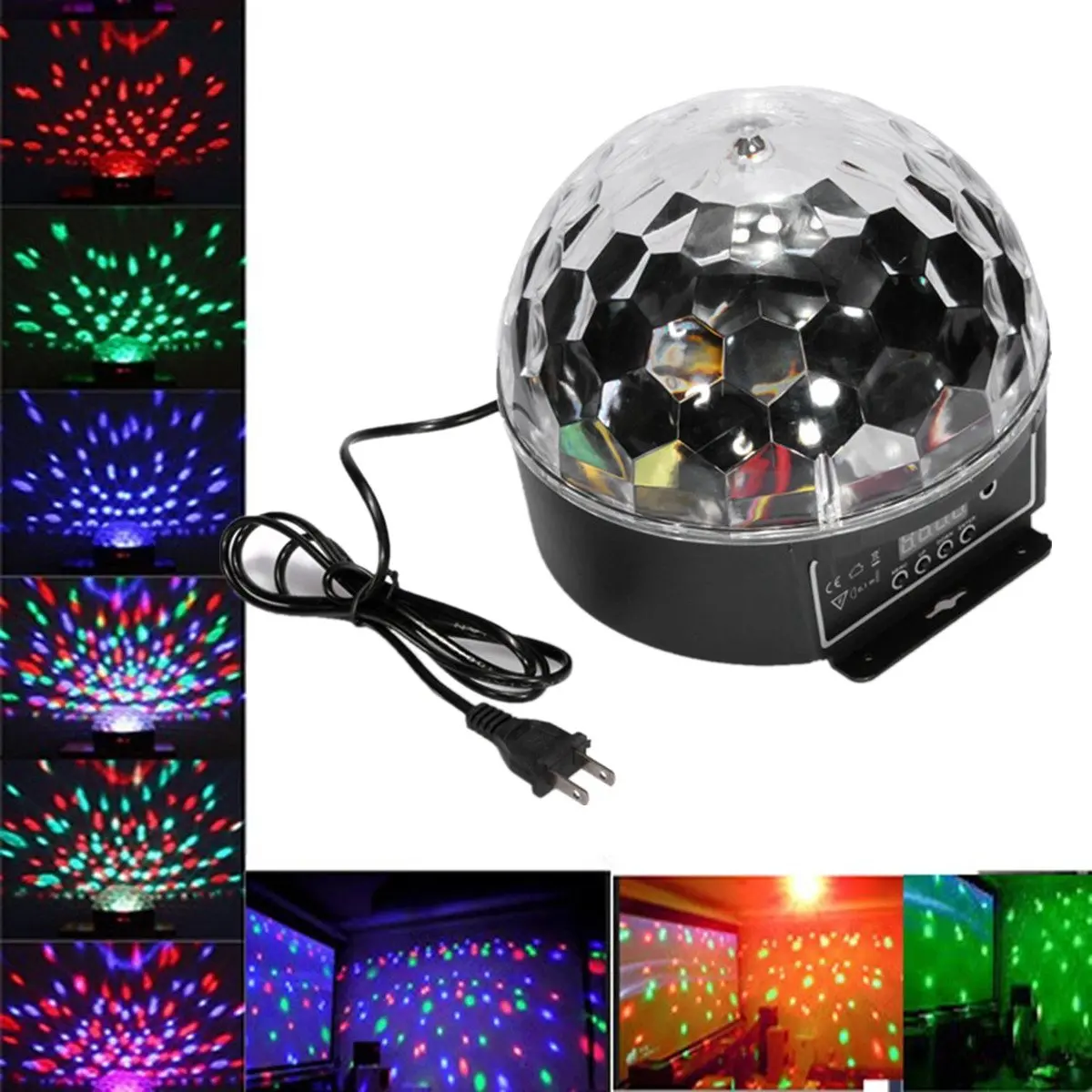 

Smuxi DJ Disco Ball 20W Sound Activated Laser Projector RGB Stage Lighting Effect Lamp Christmas KTV Music Party Light