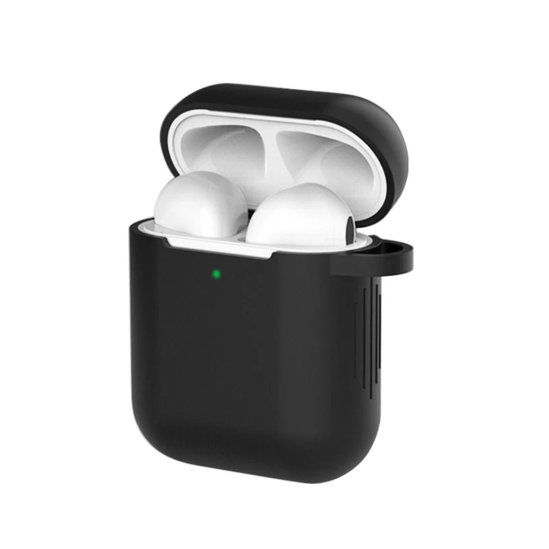 Чехол для наушников Mr для Apple AirPods 2, силиконовый чехол, беспроводные Bluetooth наушники Air Pods, защитный чехол для AirPod Silm, чехол - Цвет: Черный