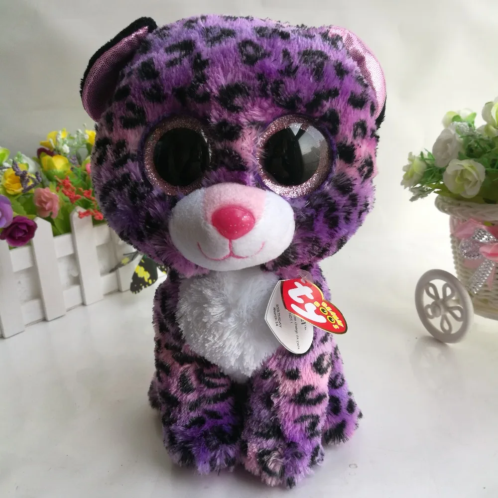 Jewel leopard TY BEANIE BOOS 1 piece 25cm 10" Plush Toys Stuffed