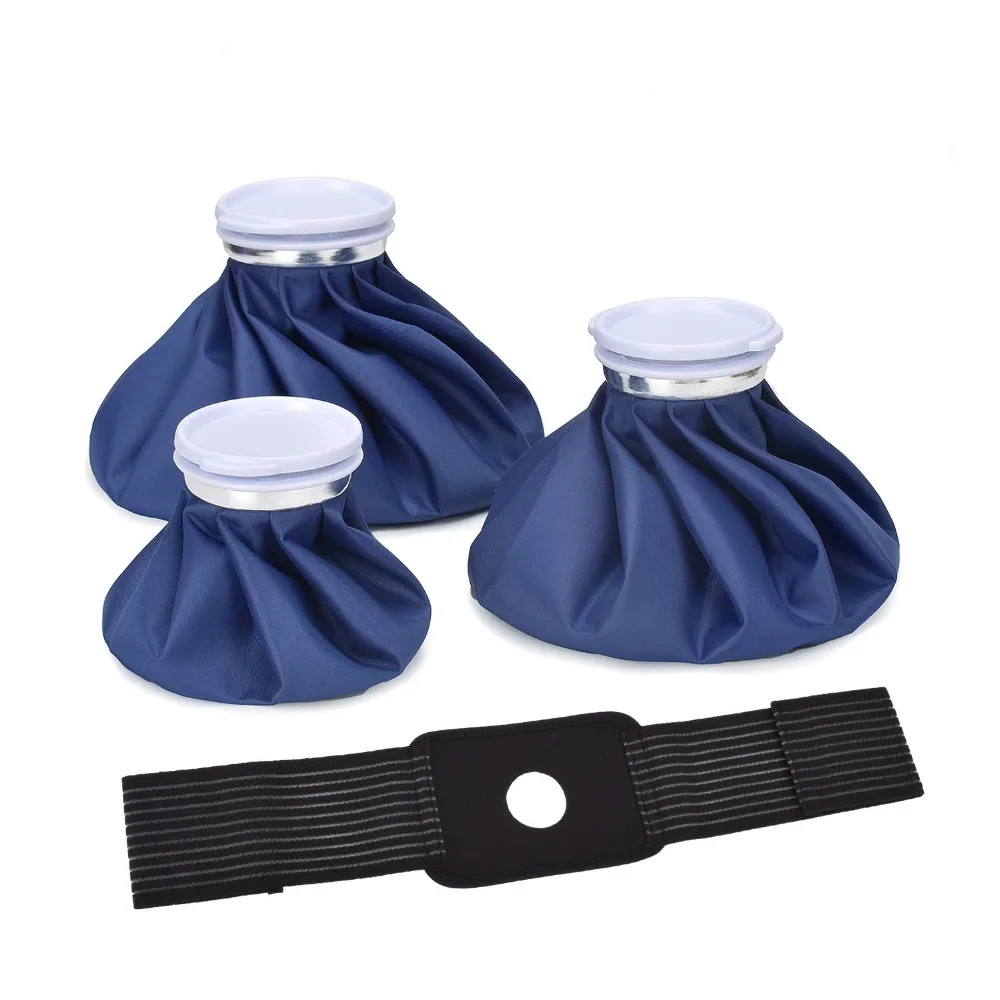 

Ice Pack Reusable Ice Bag for Injuries, Hot & Cold Therapy and Pain Relief With Elastic Support Wrap, 4-Pack, 3 Size 6" 9" 11