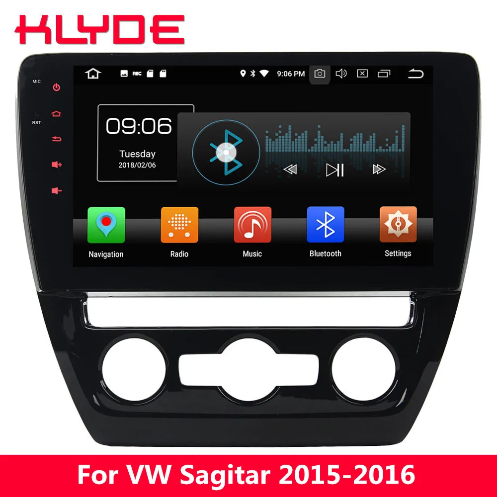 

KLYDE 10.1" IPS 4G Octa Core Android 8 4GB RAM 32GB ROM Car DVD Player Stereo GPS Navigation For Volkswagen VW Sagitar 2015 2016