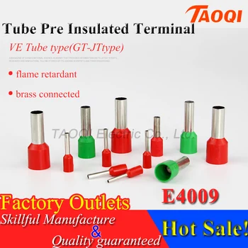 

1000pcs/pack E4009 Cord Pin End Tube Insulated Terminals Cable Wire Cooper Crimp Electrical Connectors Bootlace Ferrules Kit Set