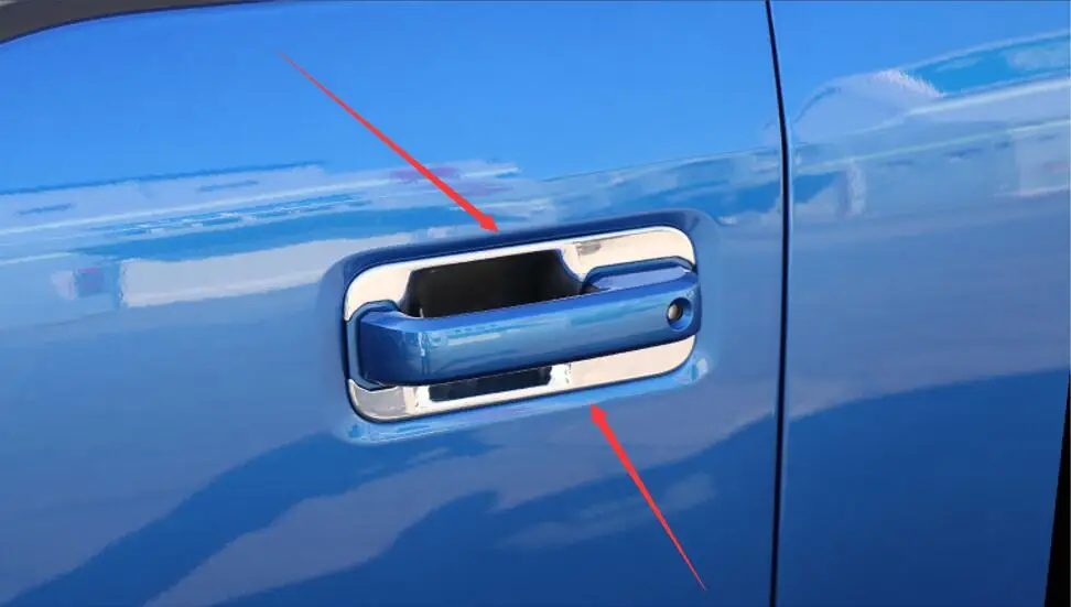 Us 20 59 18 Off 8pcs Fit 2015 2017 For Ford F150 F 150 Chrome Door Handle Bowl Cover Cup Cavity Trim Frame Insert Catch Molding Garnish Bezel In