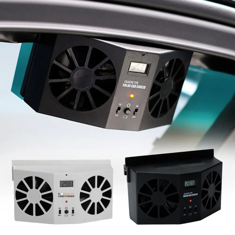 

Rechargeable Car Solar Energy Ventilator Window Fans Air Vent Cool Exhaust Fan Auto Ventilation Air Purifier System