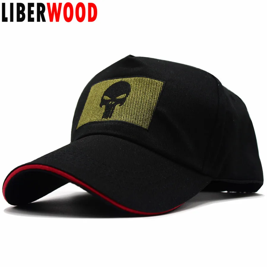 LIBERWOOD тактическая бейсболка с черепом Кепка вышивкой квадратной нашивкой