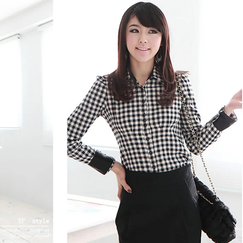 100% cotton slim long sleeve ladies 