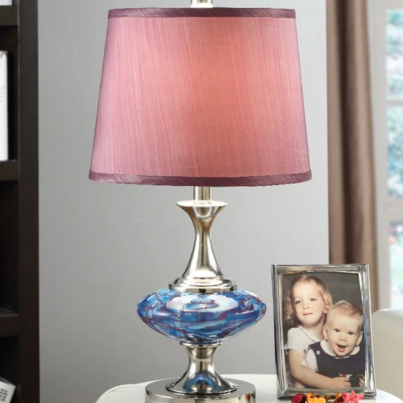 glass bedroom table lamp red wedding gifts fashion ...