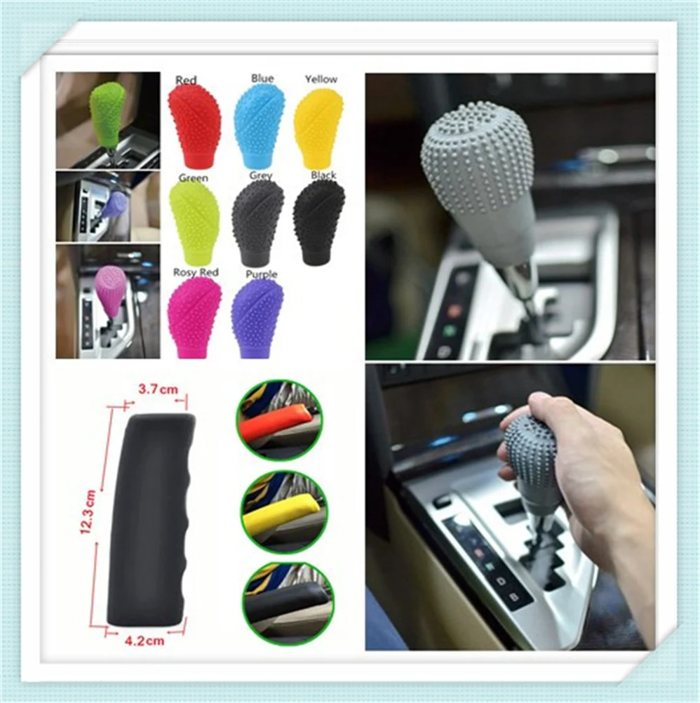 

Auto Oval Shaped Silicone Gear Shift Knob Nonslip Protector for Ford C-MAX Flex B-MAX Atlas Five FG F-350 F-250 E-Series
