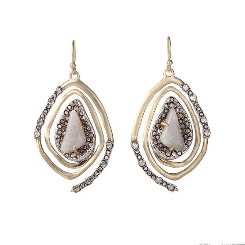 

2018 High Quality Luxury Natural Stone Enamel Glaze Colorful AAAA Zircon Snake Womens Hook Drop Earrings Jewelry For Party