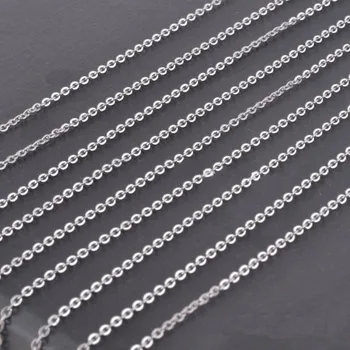 

50pcs 1.5mm Hot Sell Women's Wholesale Silver Stainless Steel Welding Strong Thin Rolo O Link Necklace Chain