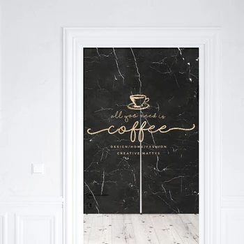 

Scandinavian marble linen curtain