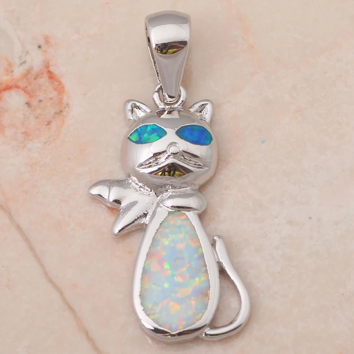 Женское ожерелье с подвеской в виде кота|f pendant|fire opalfire opal pendant |