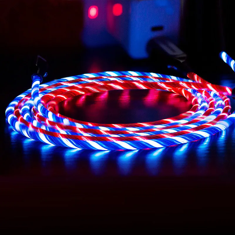 

LED Charger Cable Data USB Type C For Iphone X XS MAX 6S Plus Huawei P20 Pro Lite Mate 20 Galaxy S8 S9 Note 8 9 Oneplus 6 MI 6