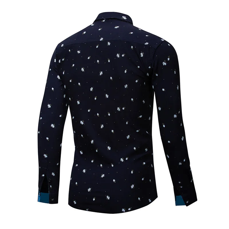 New Brand Casual Men's Rose Floral Printed Shirt Spring Autumn Male Long Sleeve Dress Shirts Tops Camisa Masculina Euro Size M-3XL (14)
