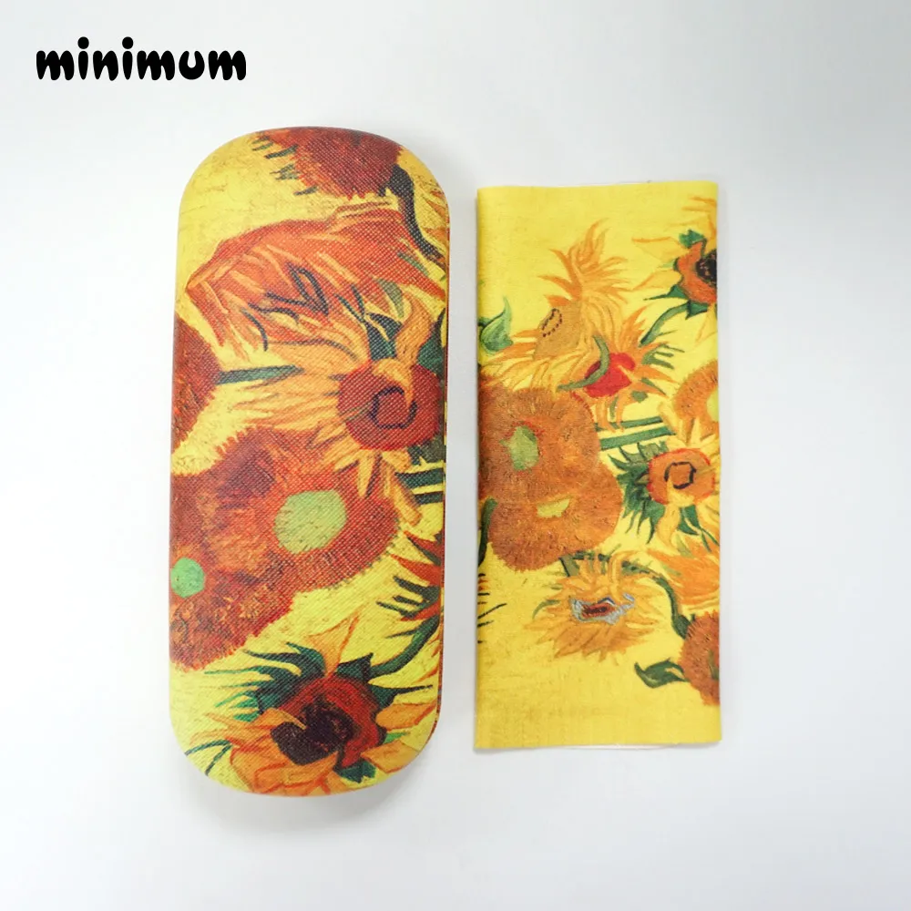 PU Leather Glasses Case For men Hard Frame Eyeglass Case Women Reading Glasses Box Black Spectacle Cases with 1pcs glaases cloth1 (15)