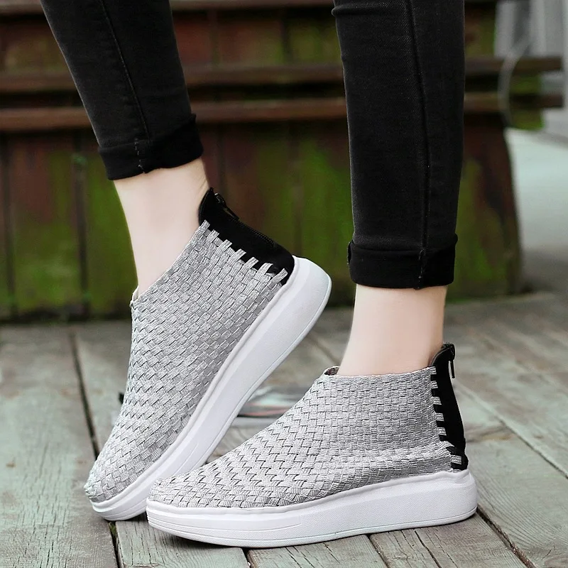 black striped vulcanized sneakers