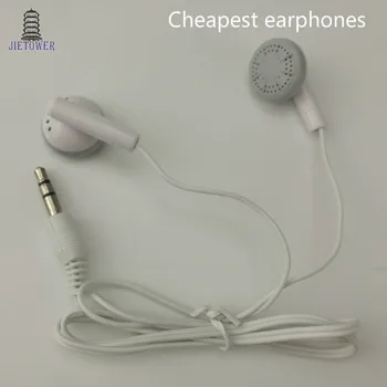 

500pcs/lot Cheapest short Earphone one time use 3.5mm stereo In -Ear Earbuds For iPhone/Mp3 MP4 Player smartphone Gift earphones